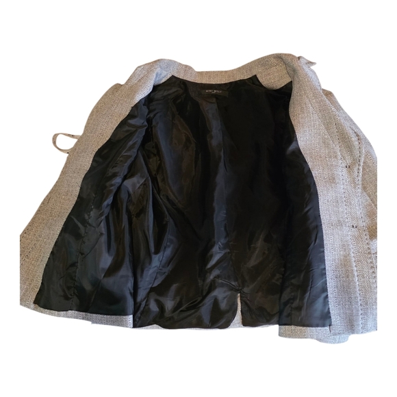 Nine West Gray Blazer Women’s Size 8 Textured Suit Jacket Career Office Wear - Picture 9 of 9